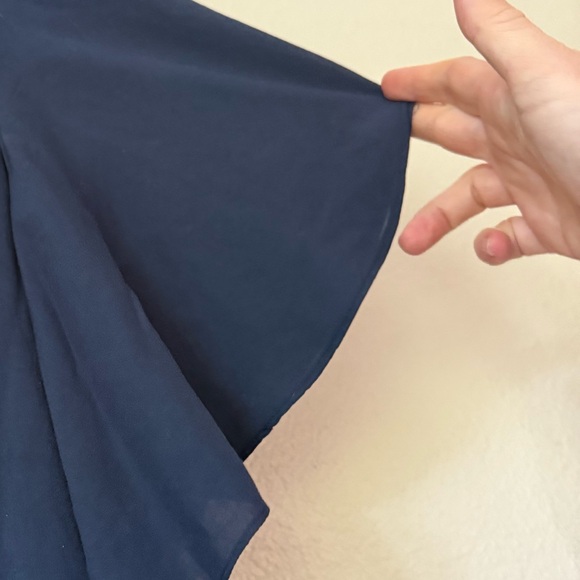 MAEVE Dark Blue Pleated Blouse - Picture 2 of 6